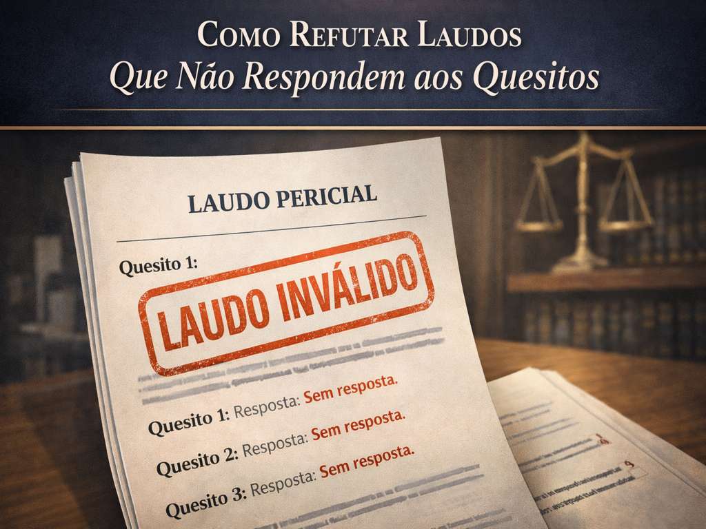 Impugnação de laudo: 4 formas de refutar laudos periciais que não respondem aos quesitos ou os respondem de forma vaga na perícia médica.