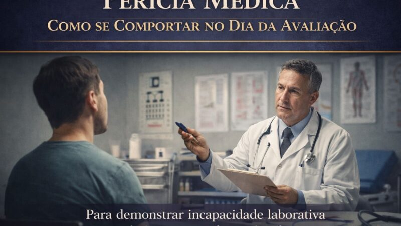 Perícia médica: como o periciado deve se comportar no dia da avaliação para comprovar incapacidade laborativa.