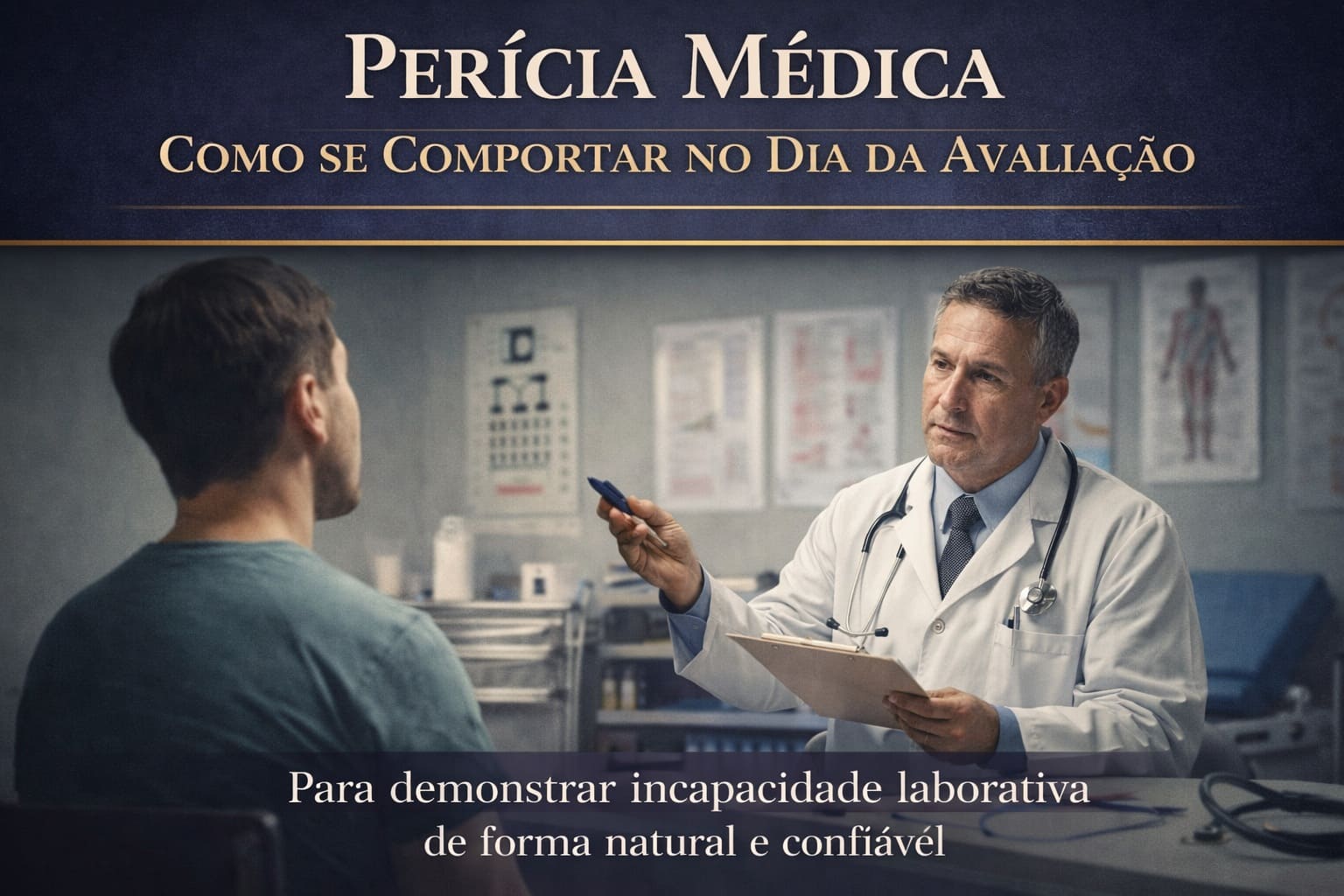 Perícia médica: como o periciado deve se comportar no dia da avaliação para comprovar incapacidade laborativa.
