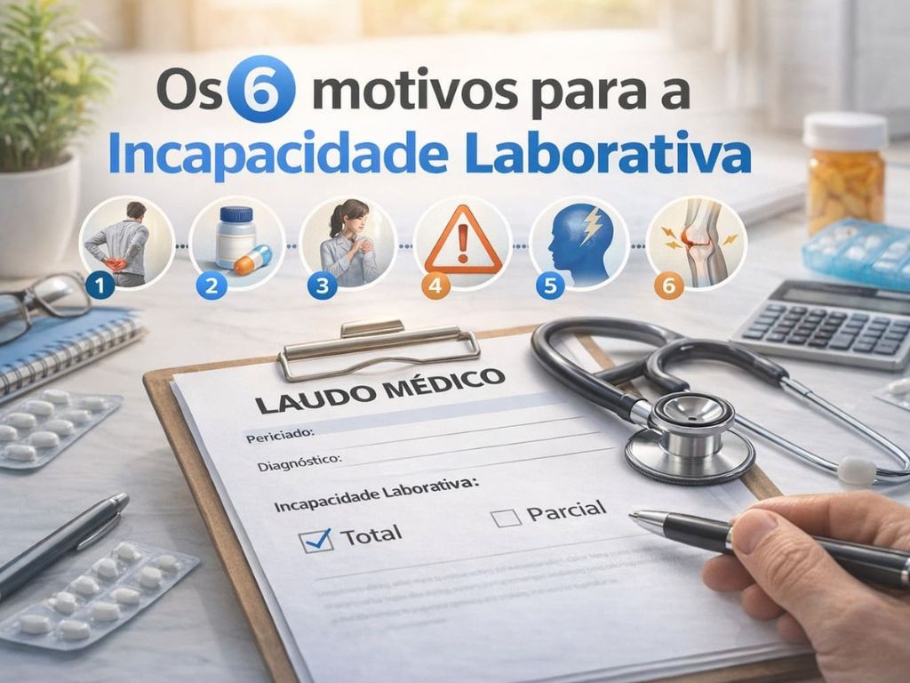 Perícia médica: os 6 principais motivos de incapacidade laborativa.