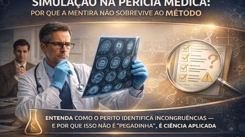 Simulação na perícia médica: conheça os 11 métodos que o perito usa para detectar indícios de incongruências.