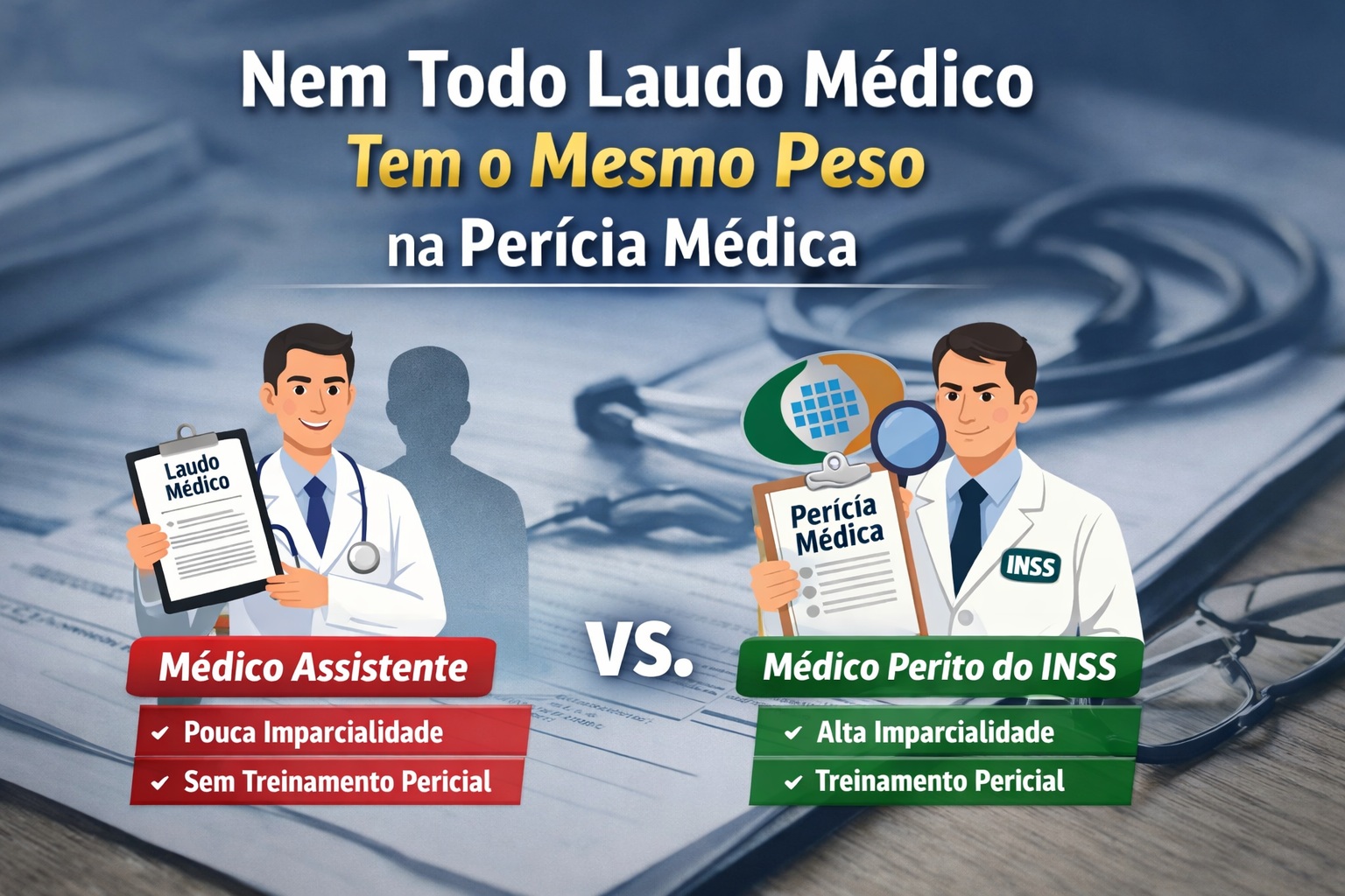 Laudo Médico e Incapacidade Laborativa: por que alguns documentos têm mais peso na perícia médica?