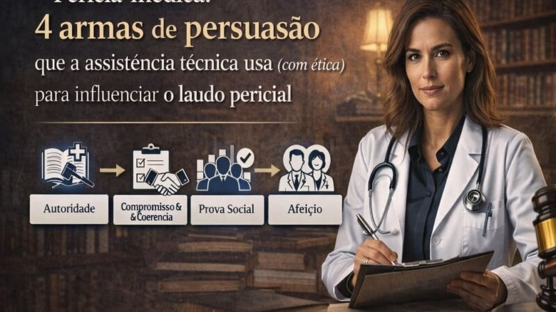 Perícia médica: 4 armas de persuasão que a assistência técnica usa (com ética) para influenciar o laudo pericial