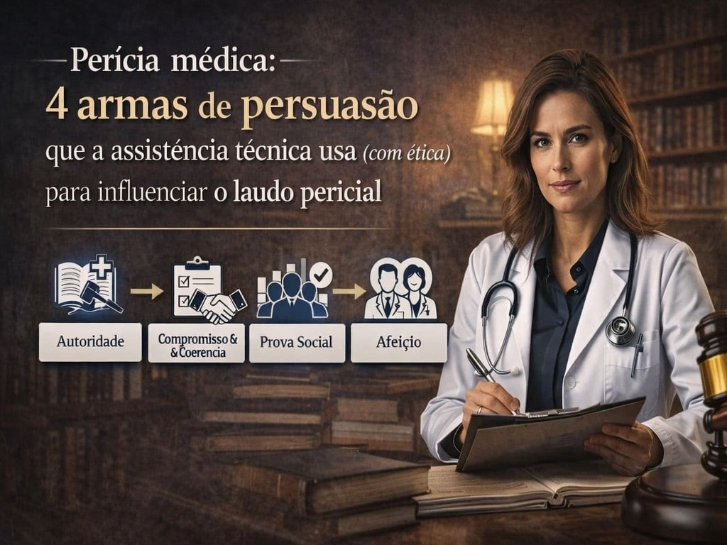 Perícia médica: 4 armas de persuasão que a assistência técnica usa (com ética) para influenciar o laudo pericial