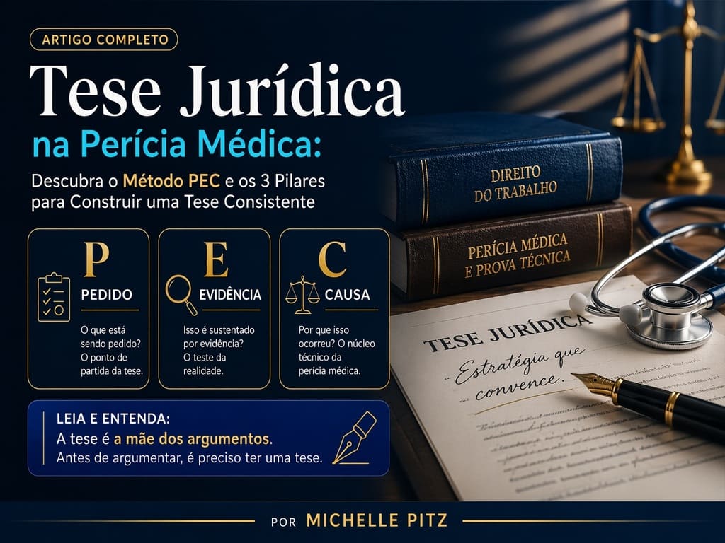 Tese Jurídica Na Perícia Médica: Descubra O Método PEC e os 3 Pilares Para Construir Uma Tese Consistente