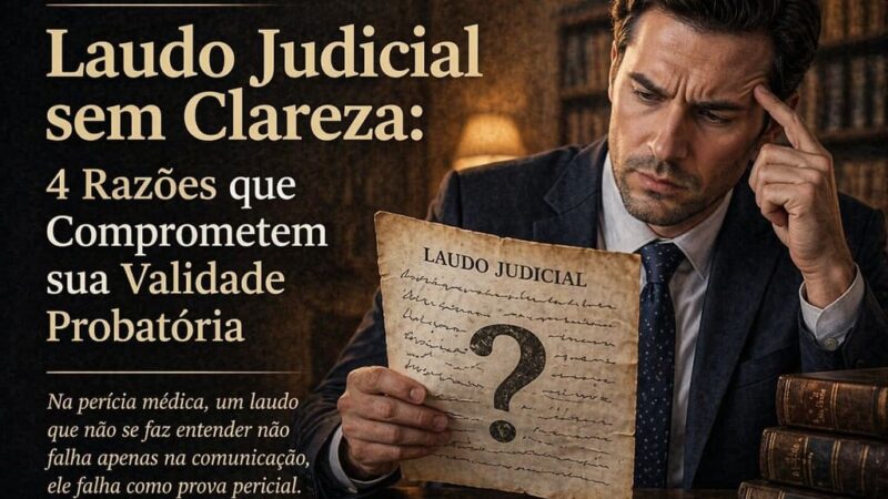 Perícia médica sem clareza: 4 razões que justificam a impugnação do laudo judicial obscuro.