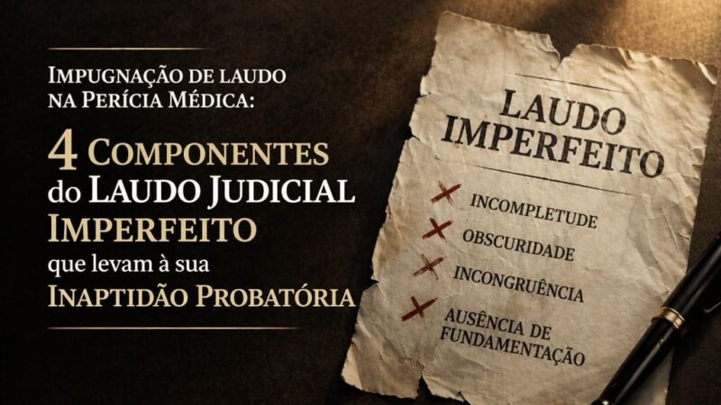 Impugnação de laudo na perícia médica: conheça os 4 componentes do laudo judicial imperfeito que levam à sua inaptidão probatória