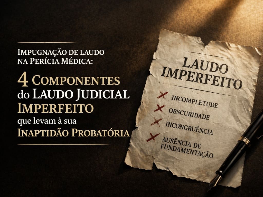 Impugnação de laudo na perícia médica: conheça os 4 componentes do laudo judicial imperfeito que levam à sua inaptidão probatória