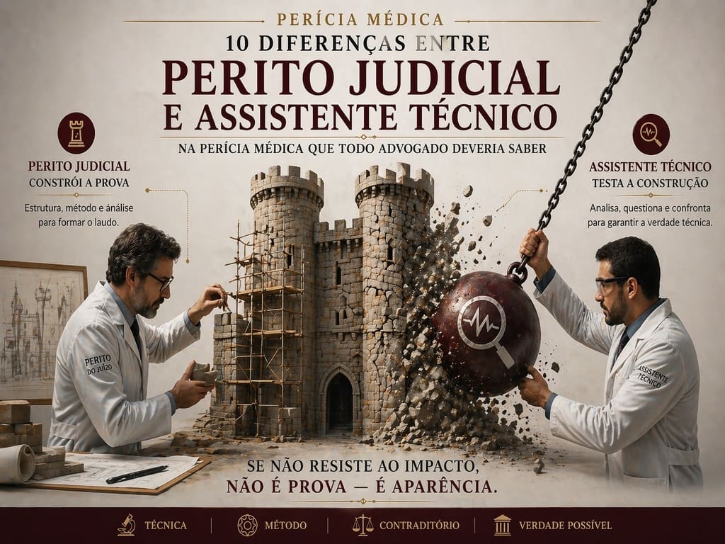 Perícia médica: 10 diferenças entre o perito judicial e o assistente técnico que podem definir o resultado do processo