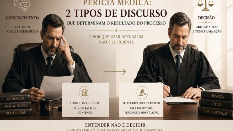 Perícia médica: 2 tipos de discurso que determinam a adoção da tese pelo juiz e pelo perito